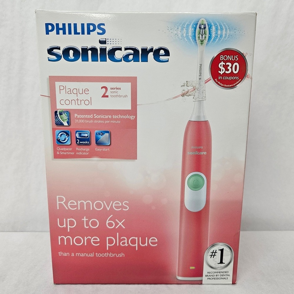 Philips Sonicare 2 Series Plaque Control Electric Toothbrush Pink HX6211/47 NEW